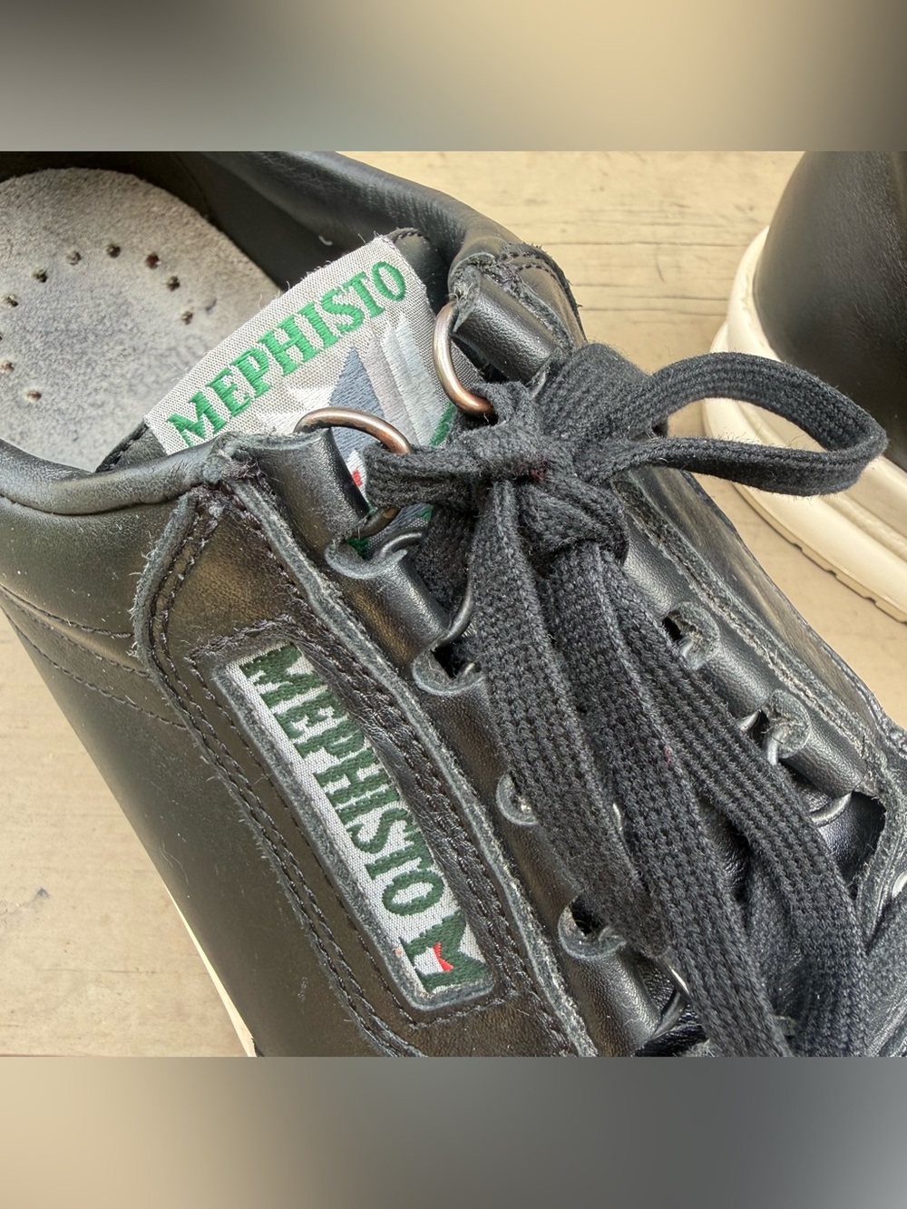 Mephisto Match sneakers in black leather size 10.5 - Picture 8 of 15